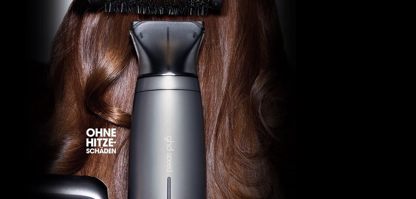 ghd speed Haartrockner Titangrau – seitlich