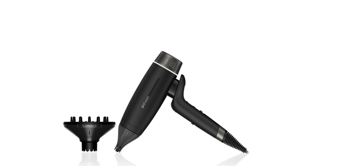 ghd speed Haartrockner Set Schwarz mit Pro Locken Diffusor