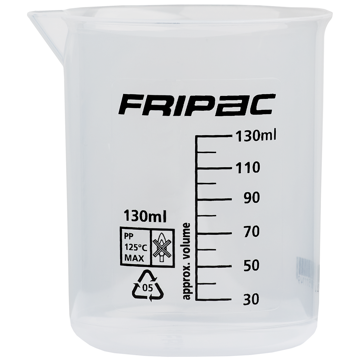 Fripac Messbecher mit Skala 10–120 ml