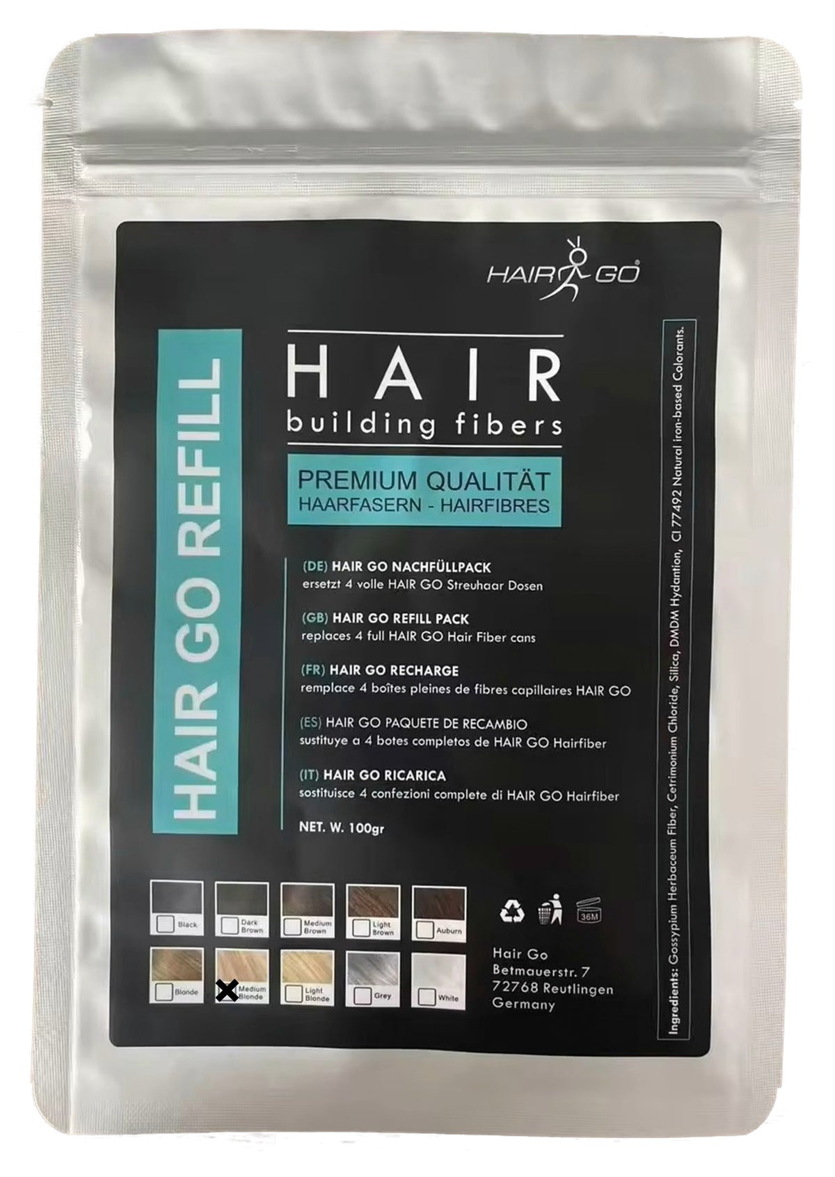 HAIR GO Refill 100g Mittelblond