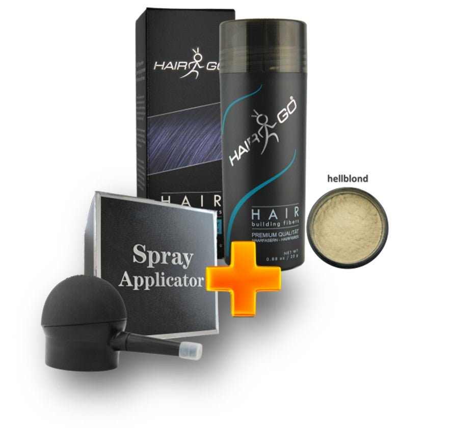 HAIR GO Streuhaar + Applikator Sparset Hellblond