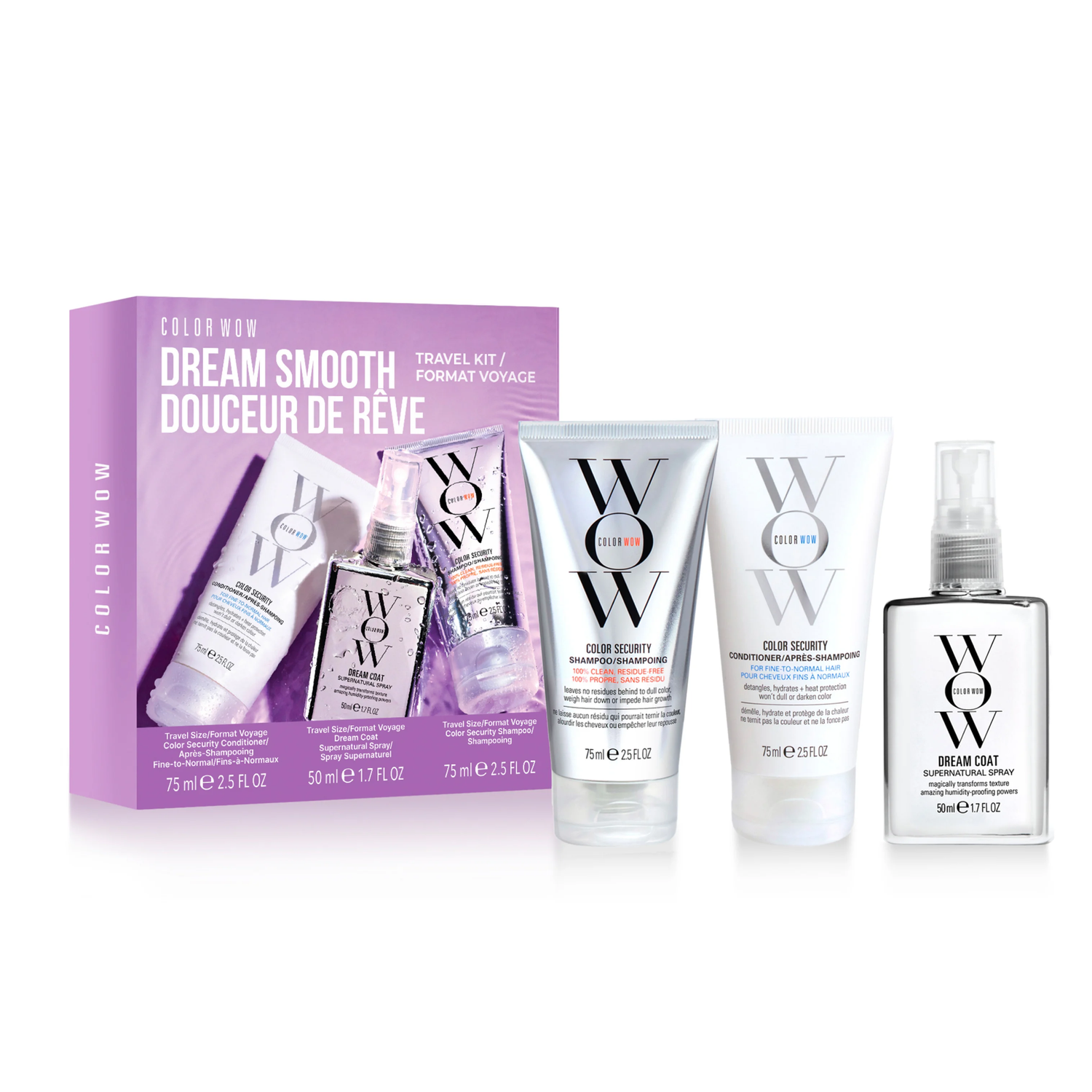 COLOR WOW DREAM SMOOTH DISCOVERY SET 75ML & 75ML & 50ML