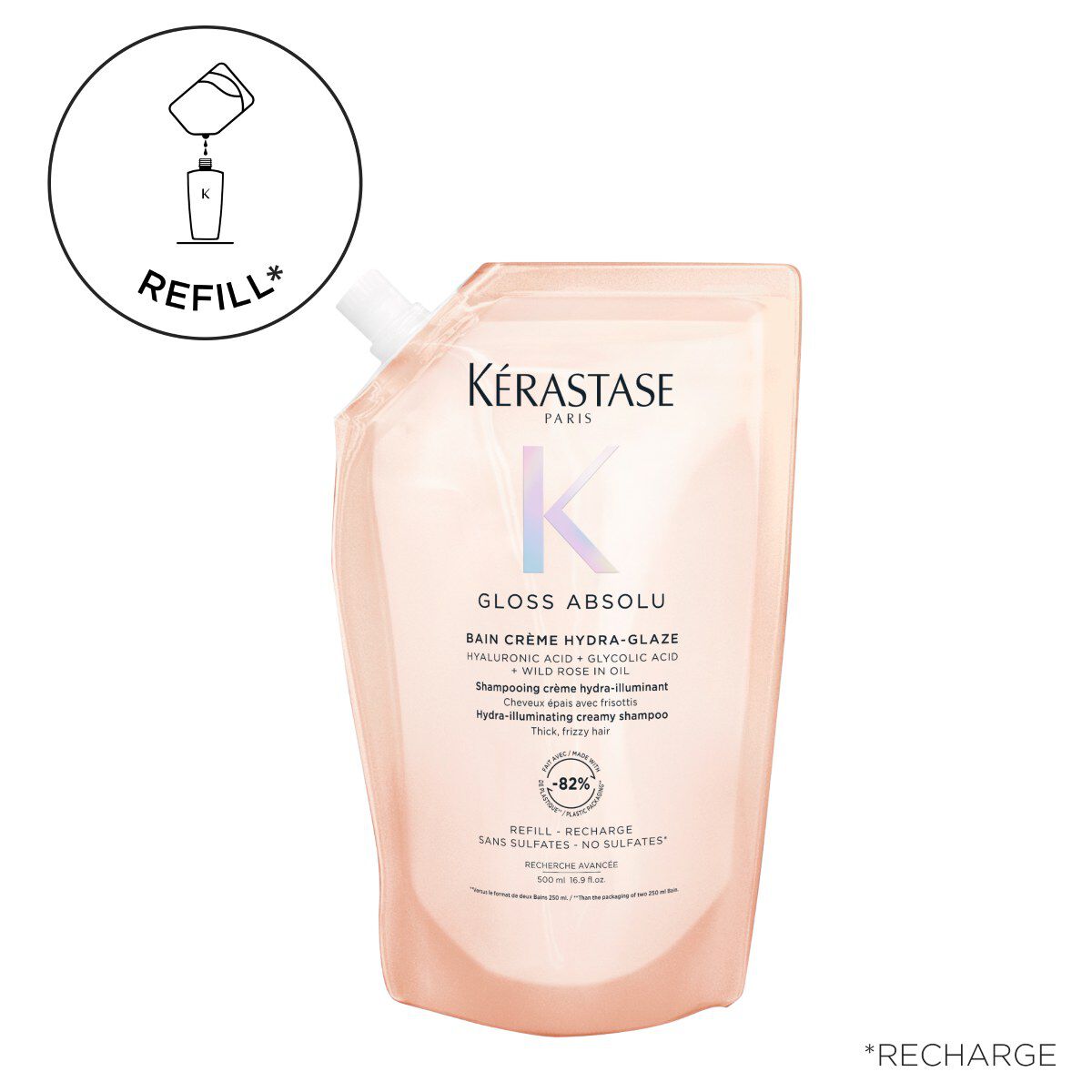 Kérastase Gloss Absolu Bain Crème Hydra-Glaze Refill Shampoo 500 ml