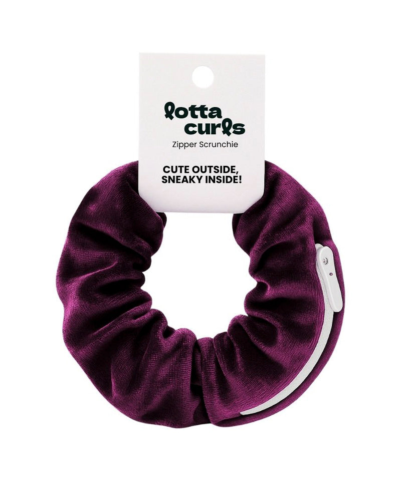 Zipper Scrunchie Berry Lotta Curls Great Lengths